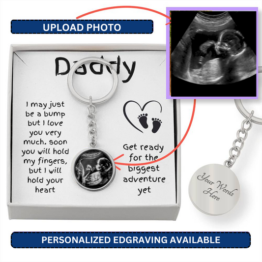 Photo Upload | Keychain | Message Card | Daddy | Baby bump