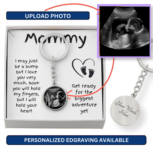 Photo Upload | Keychain | Keepsake | Mommy | Baby Bump